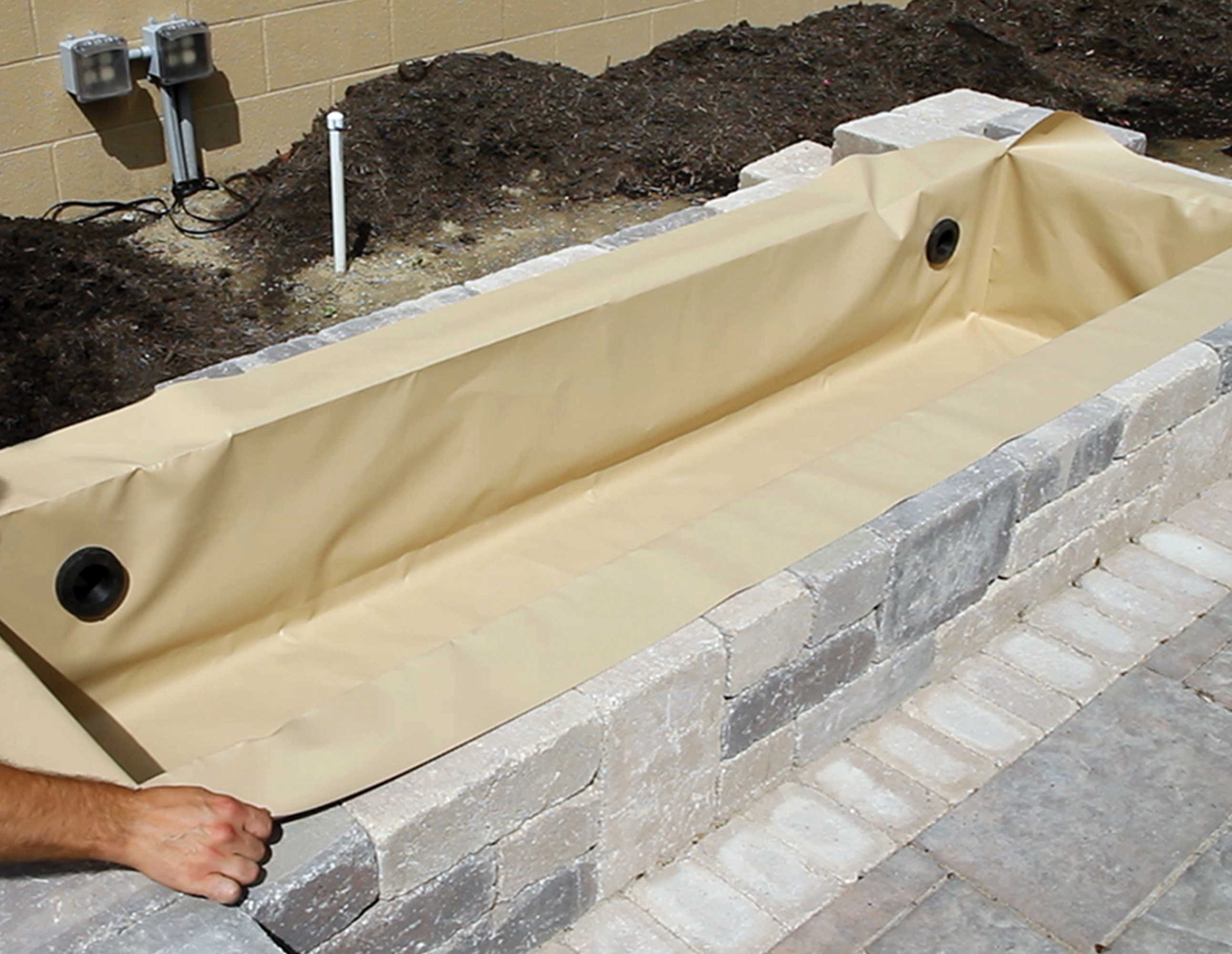 4' Flexible Hardscape Basin - Tan