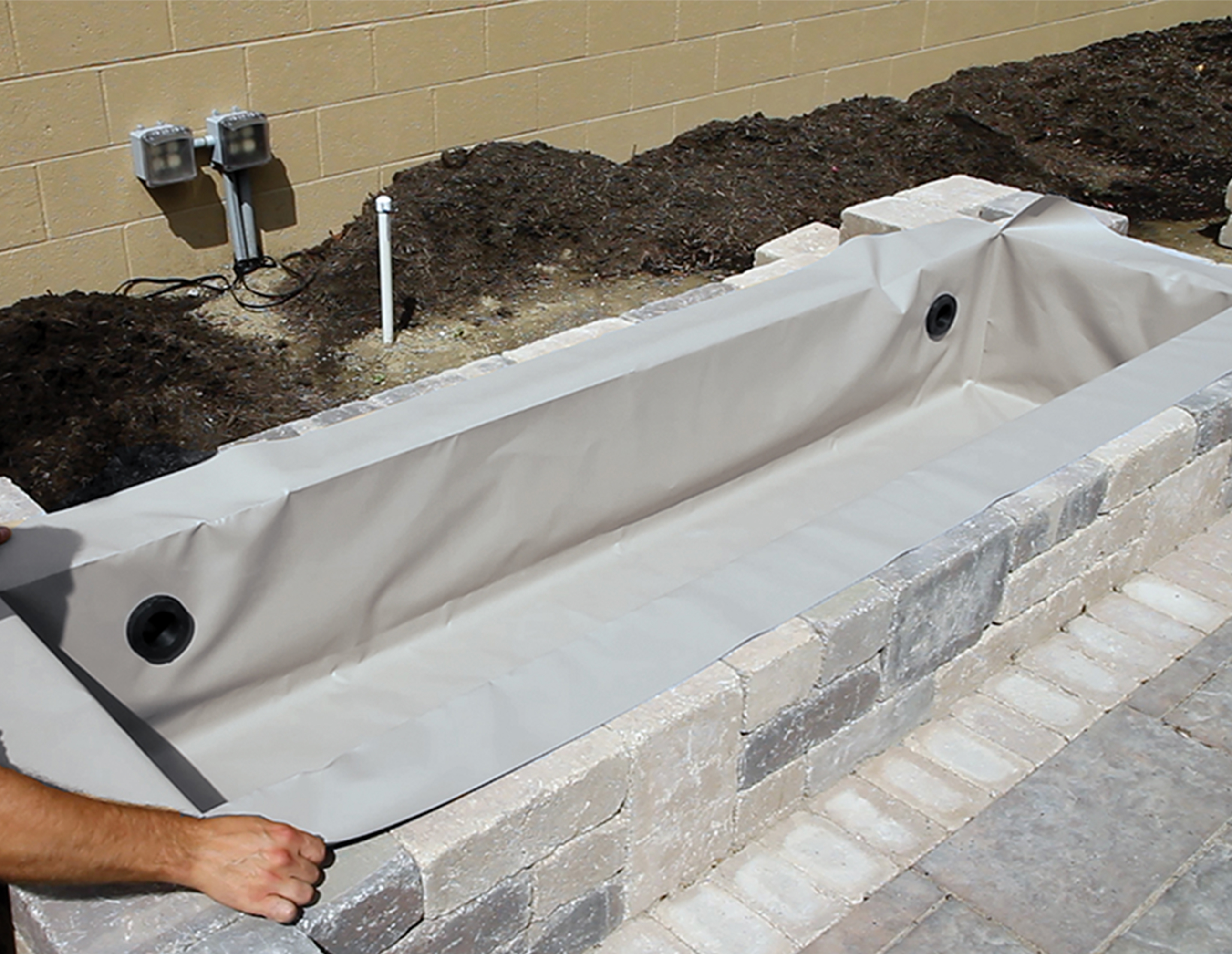 6' Flexible Hardscape Basin - Grey