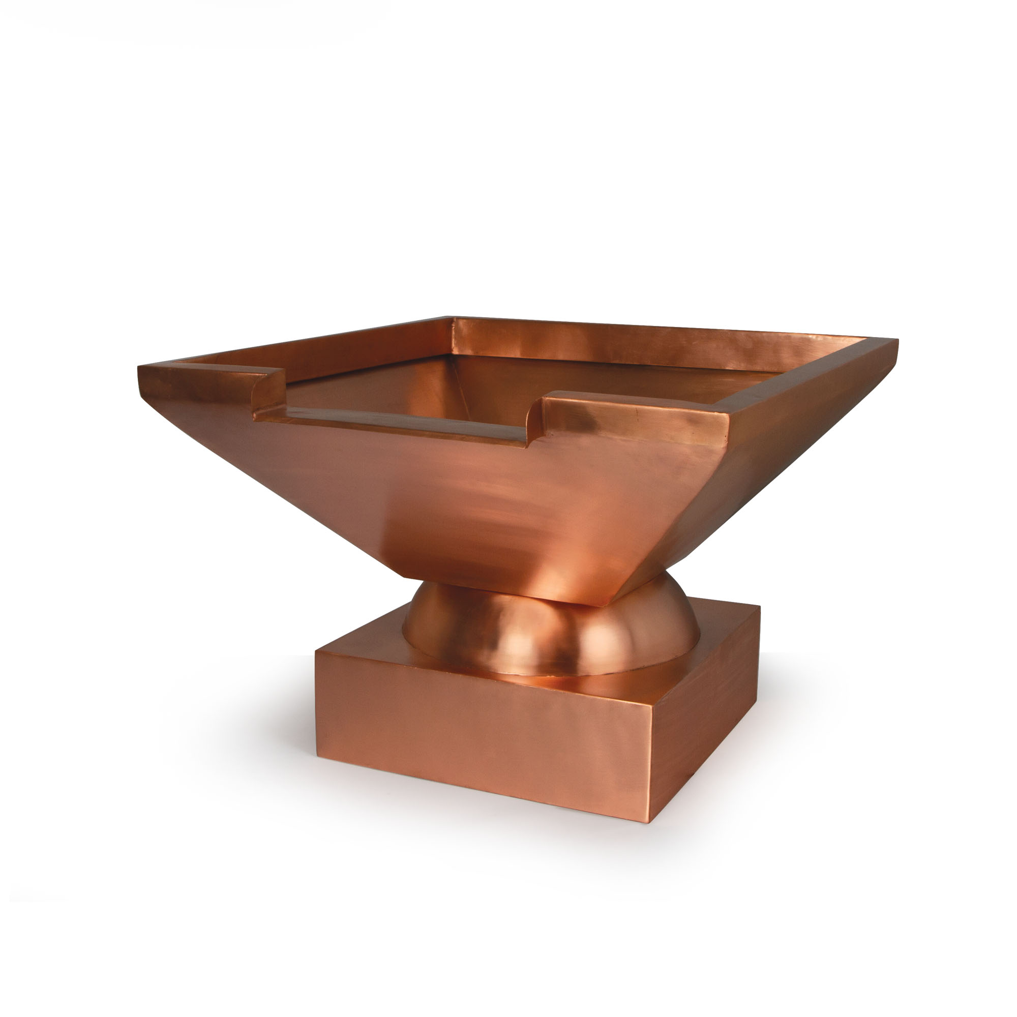 26" Square Copper Bowl w/ 12" Spillway