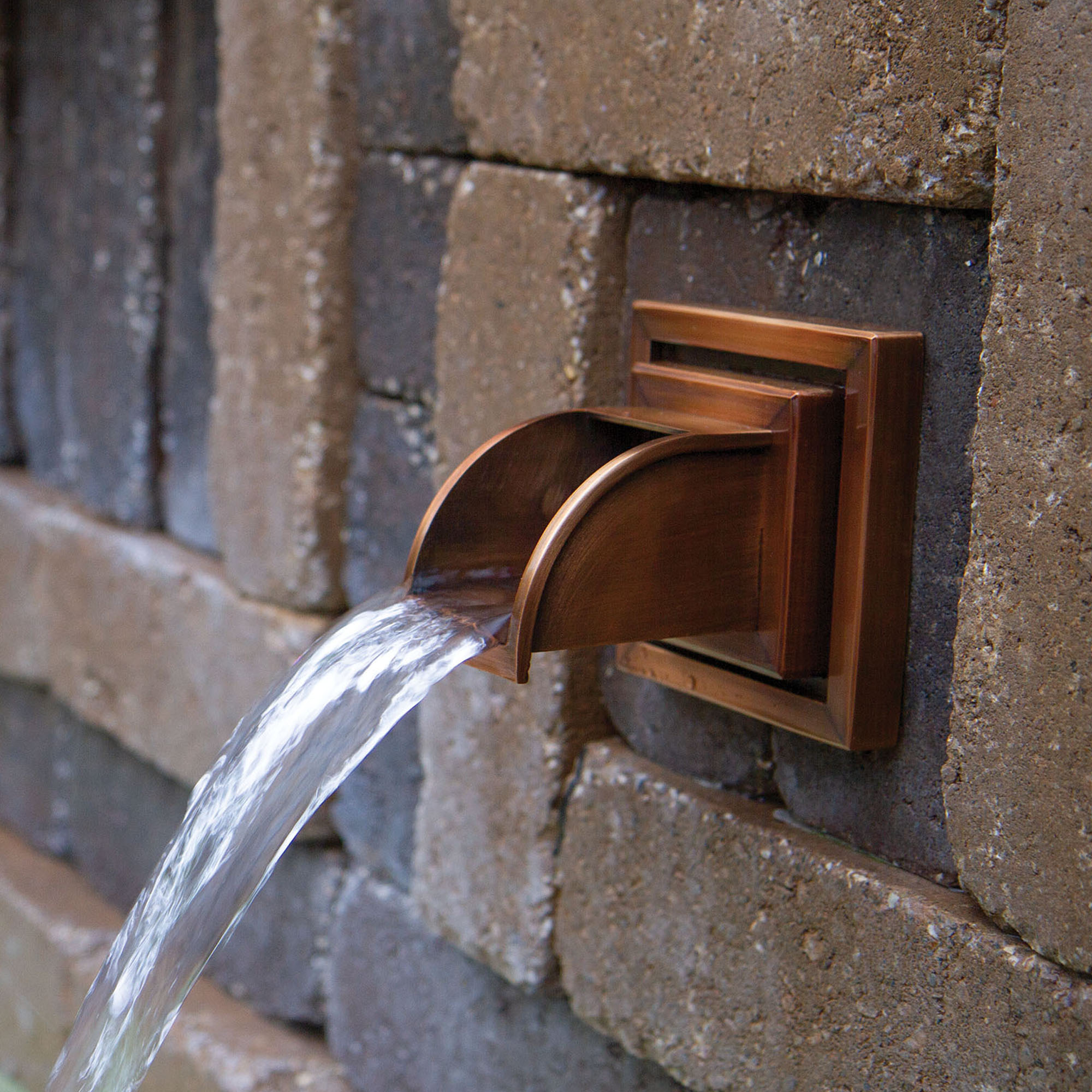 Copper Finish Mantova Wall Spout