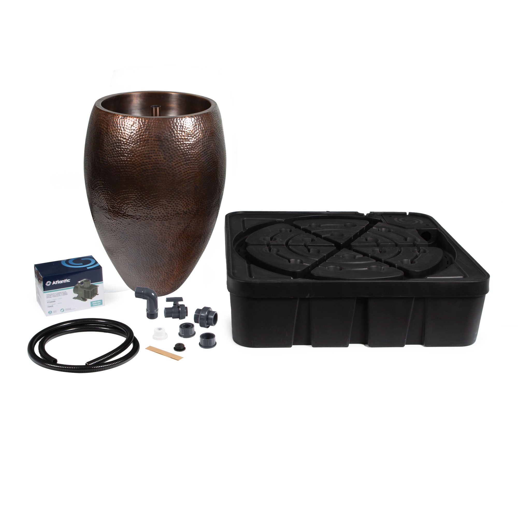 40" Antique Brass Aura Vase Kit