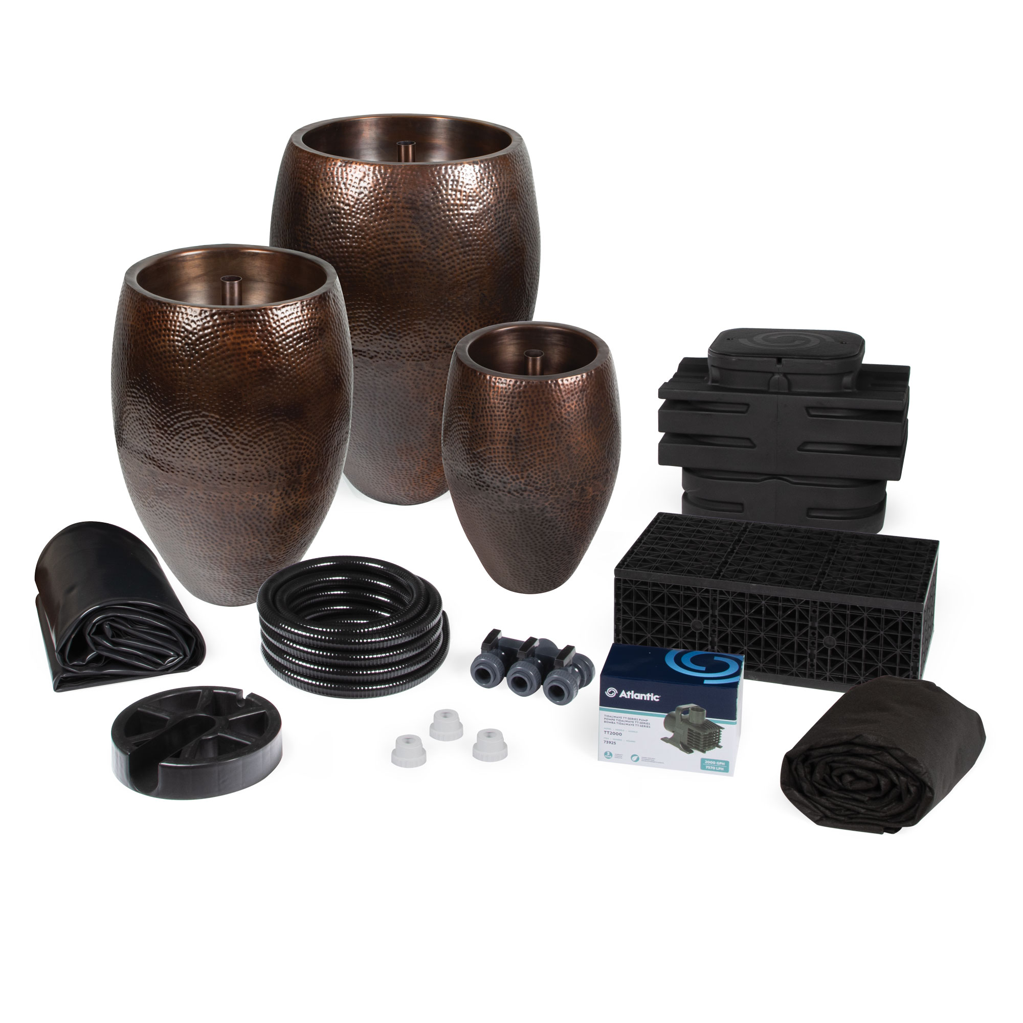 3 Pc. Antique Brass Aura Vase Kit