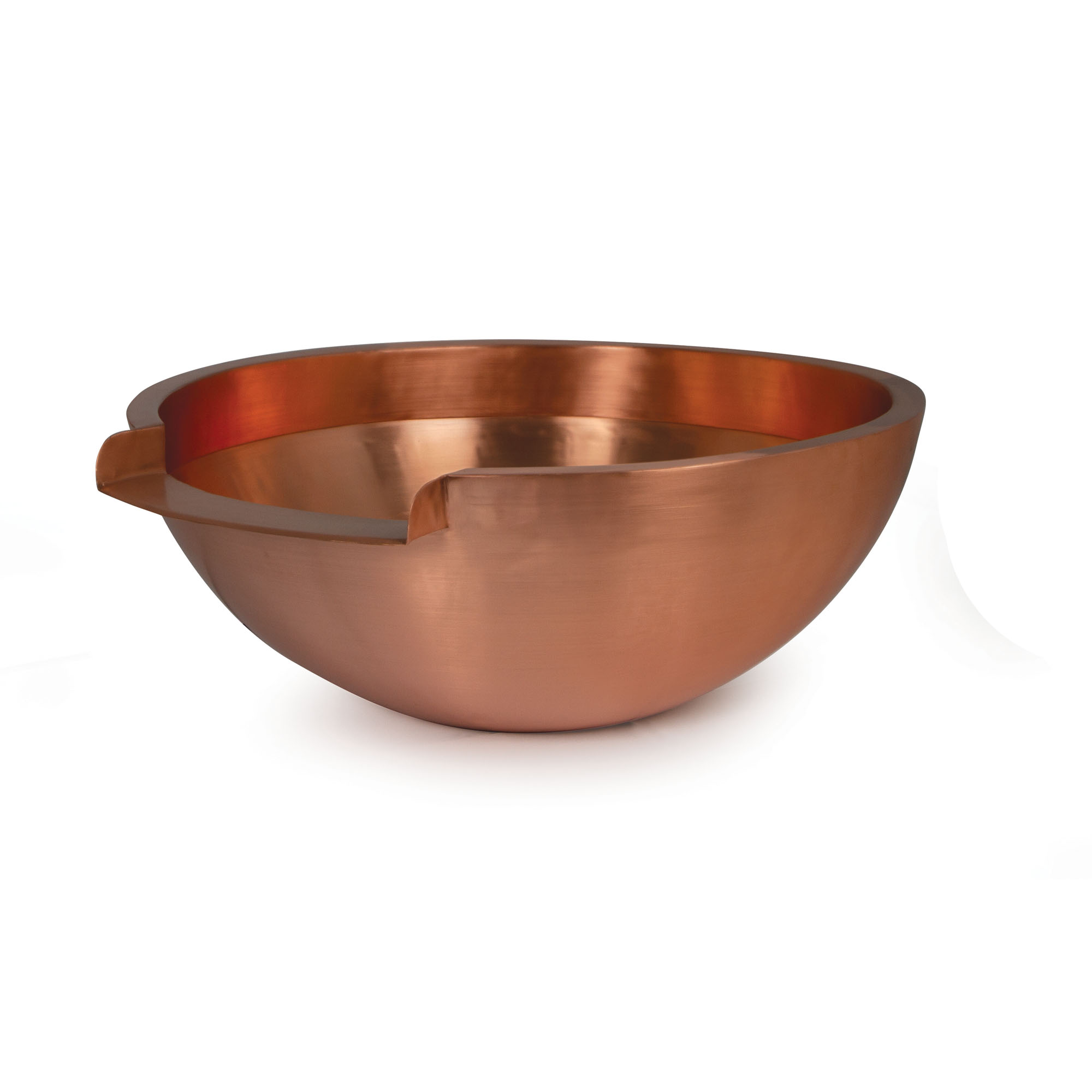 26" Round Copper Bowl w/ Tan Liner