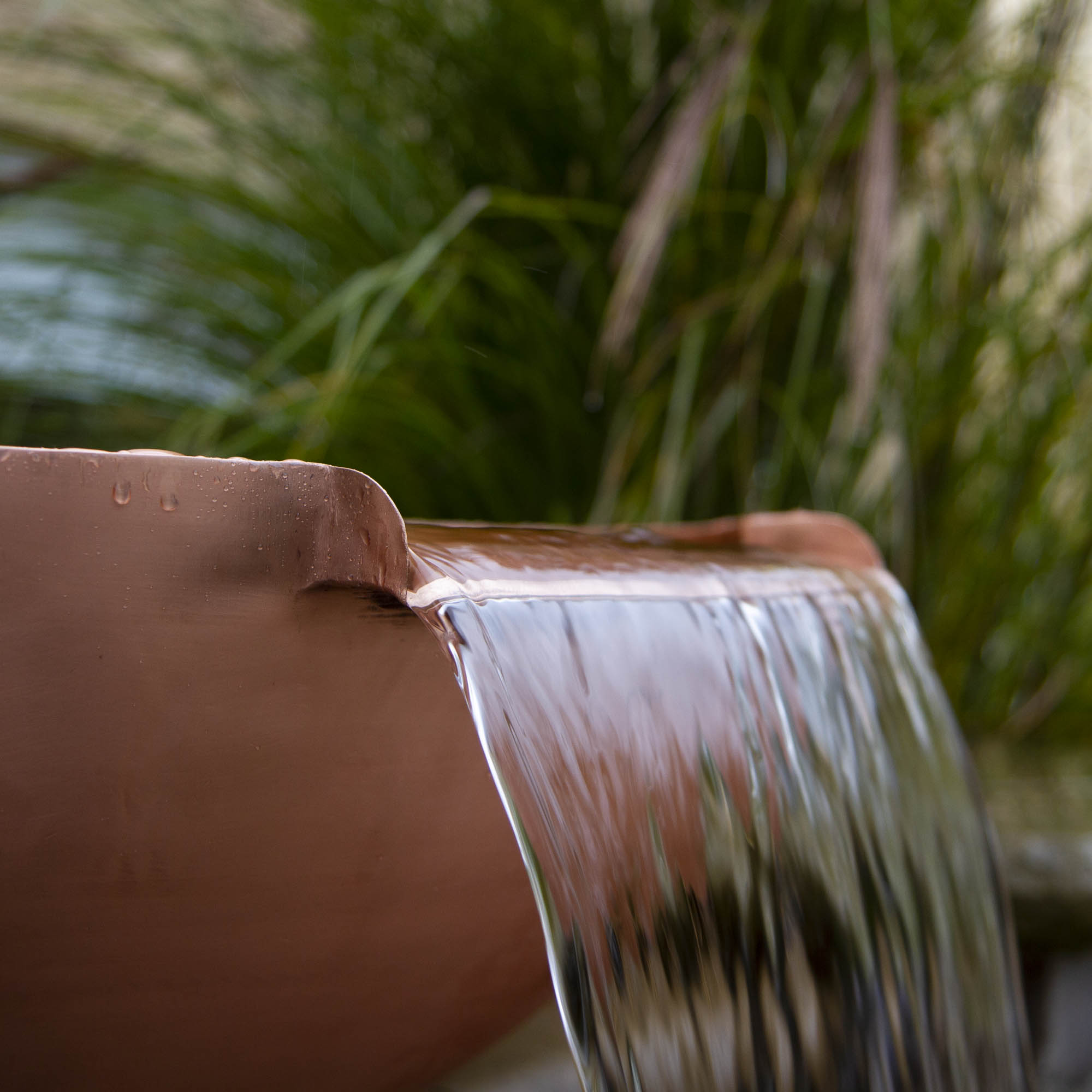 26" Round Copper Bowl w/ 12" Spillway