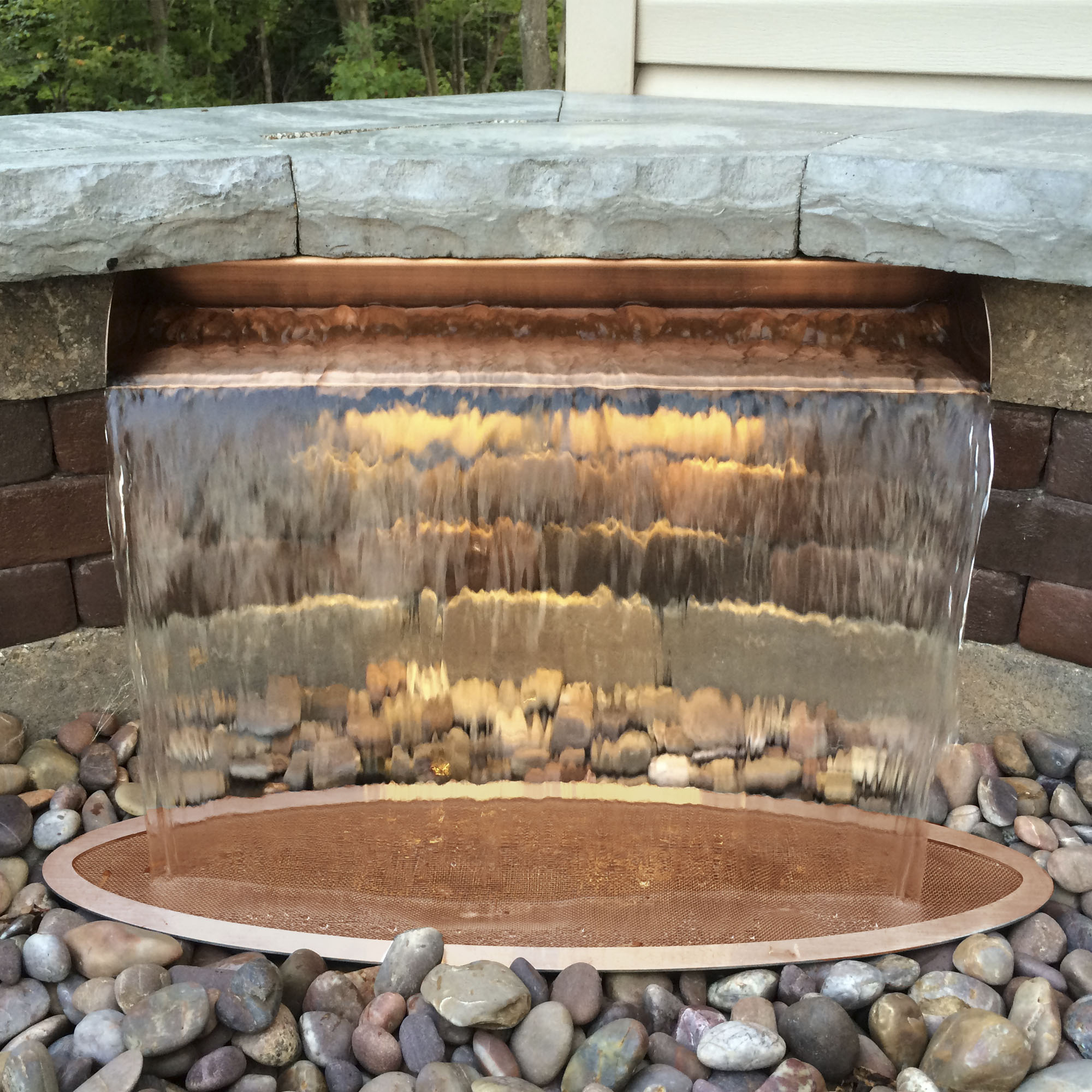 24" Copper Finish Spillway