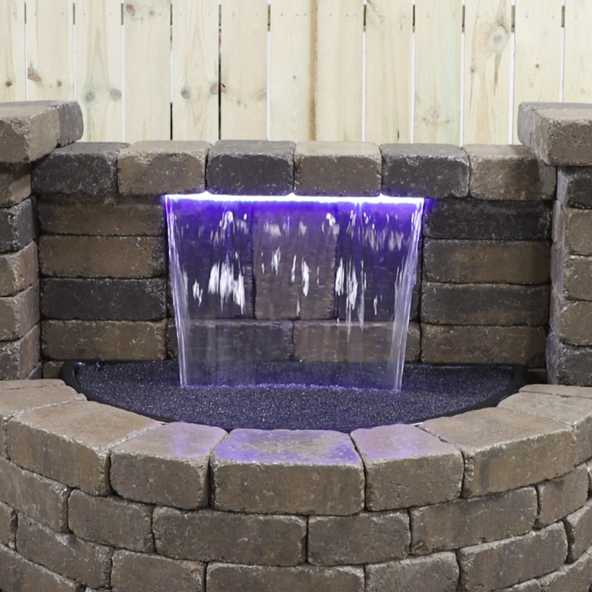 24" Color Changing Colorfalls w/ 24" Basin