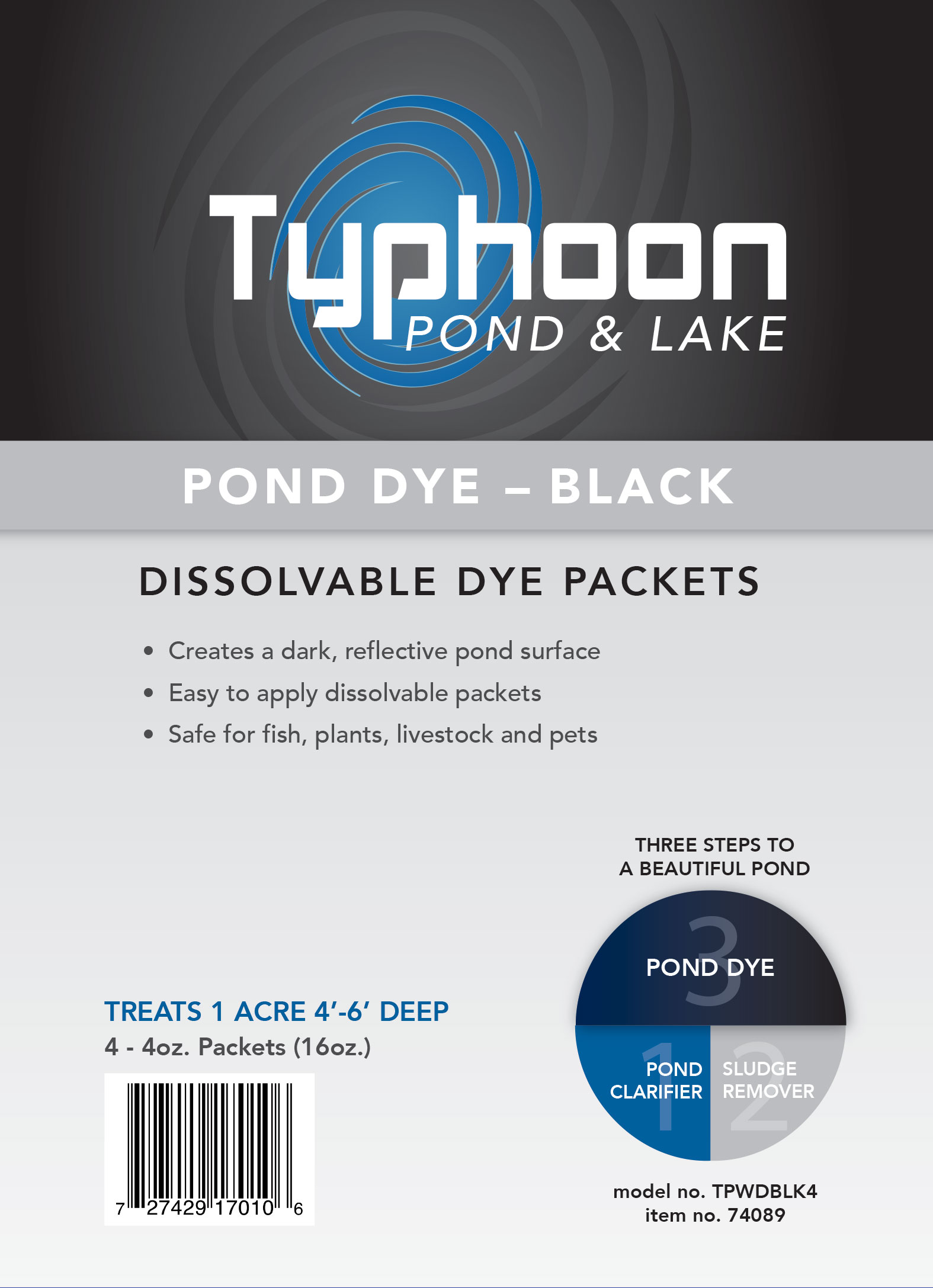 Pond Dye - 4 Pack - Black