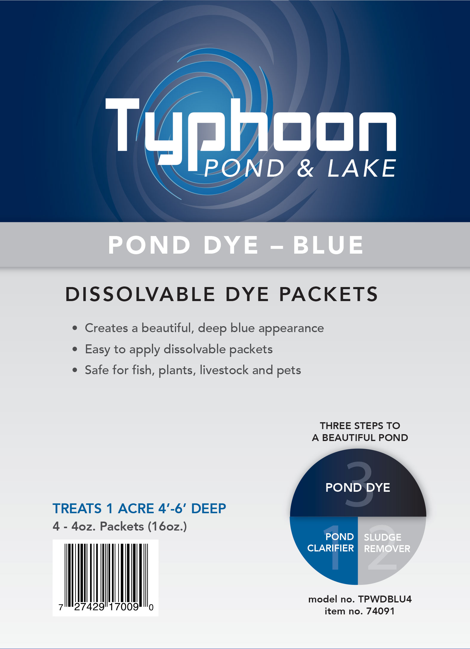 Pond Dye - 4 Pack - Blue